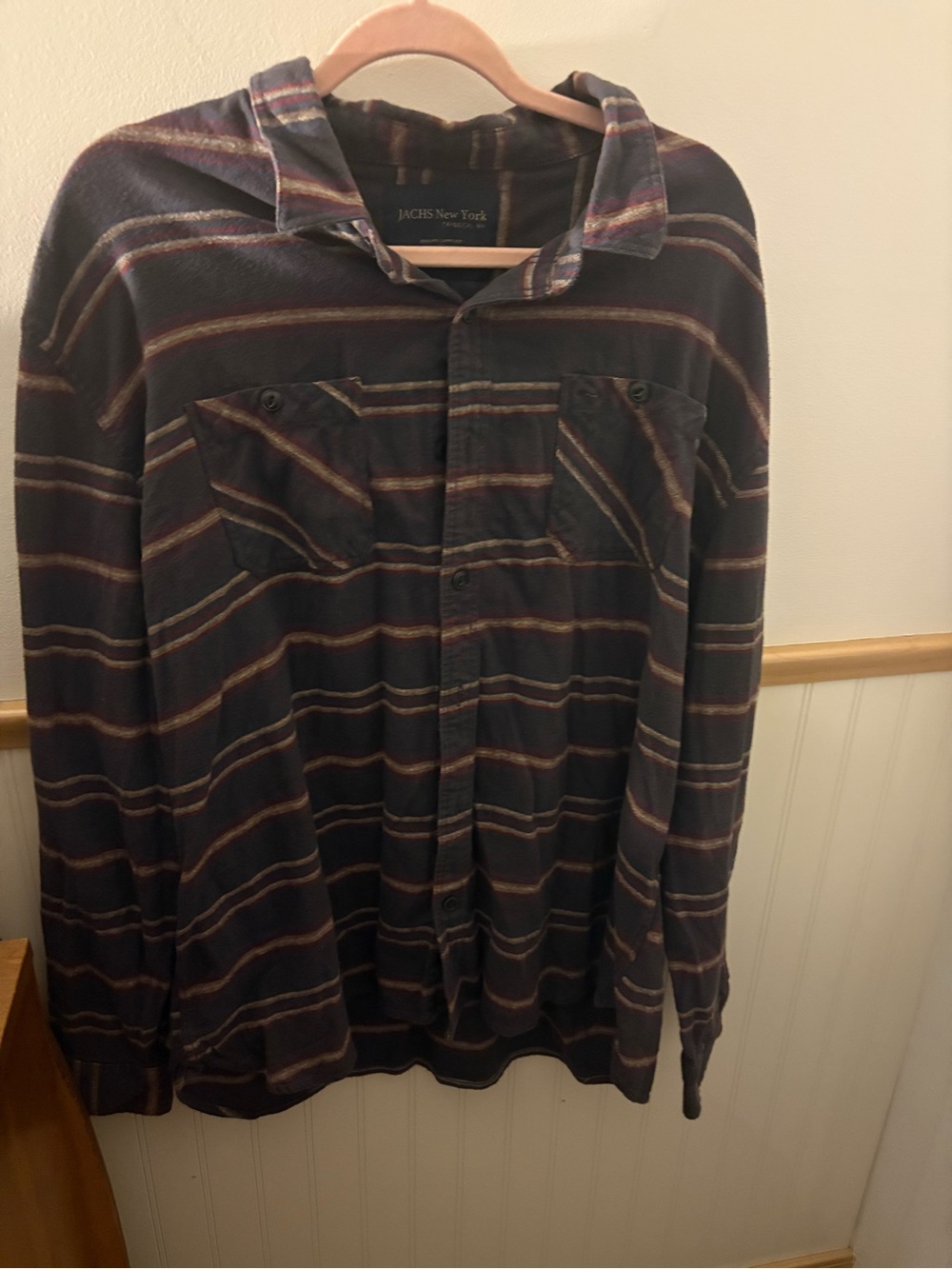 JACHS Girlfriend Women’s Mauve Plaid Pearl Snap Shirt Size XXL